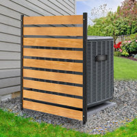 Outdoor Air Conditioner Fence,Privacy Fence Panels Screen Outside, Full-Coverage Metal Stake Wood Privacy Fence Screen Kit, Perfect to Enclose Trash B by ShangQuan WuLiu