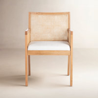 Aurora Linen Arm Chair in Beige by Birch Lane