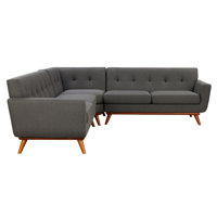 Arvetta Linen Tufted Corner Sectional Sofa by Corrigan Studio