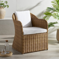 Melbourne Wicker Outdoor Dining Chair by Rosecliff Heights