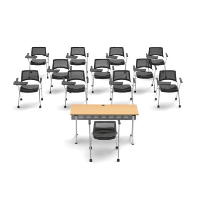Training Table and Chair Set with Modesty Panel by Team Tables
