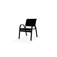 Aruba II Sling Aluminum Frame Dining Height Stacking Cafe Chair by Telescope Casual