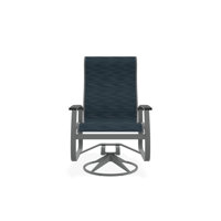 Belle Isle Sling Aluminum Frame Dining Supreme Swivel Rocker with Marine Grade Polymer Arm Accent by Telescope Casual