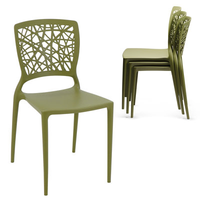 Tramontina Joana Stackable Dining Chairs – Contemporary Style Seating for Indoor or Outdoor Use by Tramontina