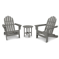 POLYWOOD Cape Cod Folding Adirondack Set with Side Table by Trex Outdoor