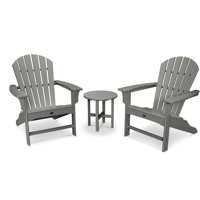 POLYWOOD Yacht Club Shellback 3-Piece Adirondack Set by Trex Outdoor