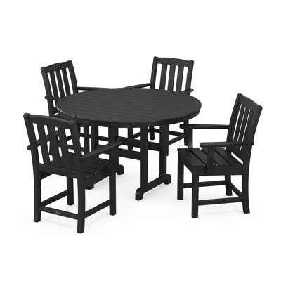 Cape Cod 5-Piece Round Farmhouse Dining Set by Trex Outdoor