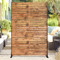 Metal Privacy Screen - Freestanding Outdoor Privacy Screen for Patio Balcony by UFURYRIDE
