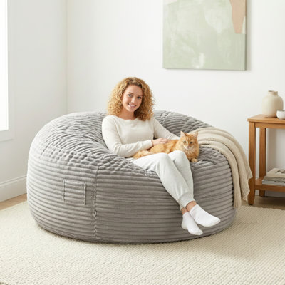 Sealy Foam-Filled Large Oversized Adult Bean Bag Chair with Removable Cover by Sealy
