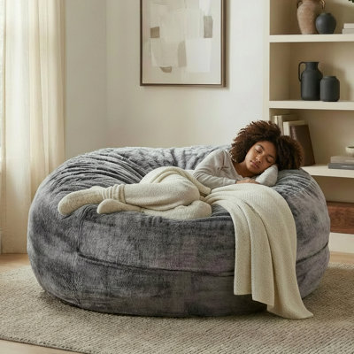 Sealy Foam-Filled Large Oversized Adult Bean Bag Chair with Removable Cover by Sealy