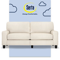 Serta Palisades 73" Track Arm Sofa, Easy Care Fabric, Soft Pillow Back, Pocket Coil Seat Cushions by Serta