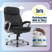 Serta Fairbanks Big and Tall High Back Executive Office and Gaming Chair with Layered Body Pillows by Serta
