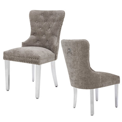 Velvet Tufted Upholstered Parsons Dining Room Chair by Per-Home