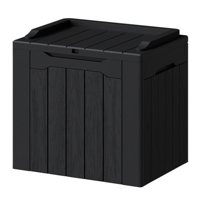 32 Gallons Lockable Resin Deck Box by Patiowell