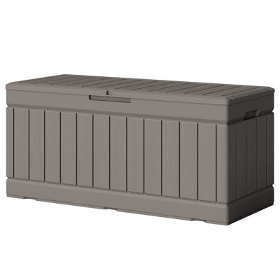 82 Gallons Water Resistant Resin Lockable Deck Box by Patiowell