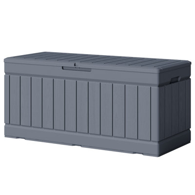 82 Gallons Water Resistant Resin Lockable Deck Box by Patiowell