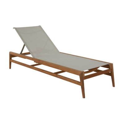 Coast Teak Sling Outdoor Chaise Lounge by Summer Classics