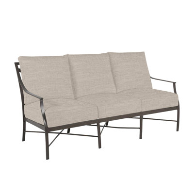Monaco Wrought Aluminum Sloping Arms Outdoor Sofa by Summer Classics