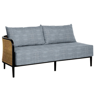Havana Cane N-Dura Resin Wicker Outdoor Left Arm Facing Sectional by Summer Classics