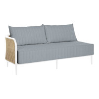 Havana Cane N-Dura Resin Wicker Outdoor Left Arm Facing Sectional by Summer Classics