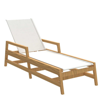 Seashore N-Dura Wood Outdoor Chaise Lounge by Summer Classics