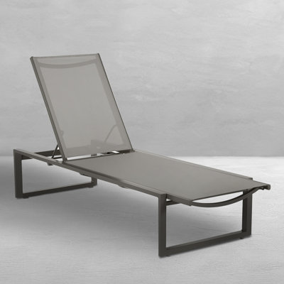 Belmont Sling Wrought Aluminum Outdoor Chaise Lounge by Summer Classics