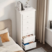Tall 6-Drawer Storage Dresser, Chest of Drawers for Bedroom & Living Room with Ample Storage by Latitude Run