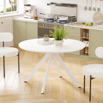 Saveta Round Solid Wood Dining Table by Latitude Run