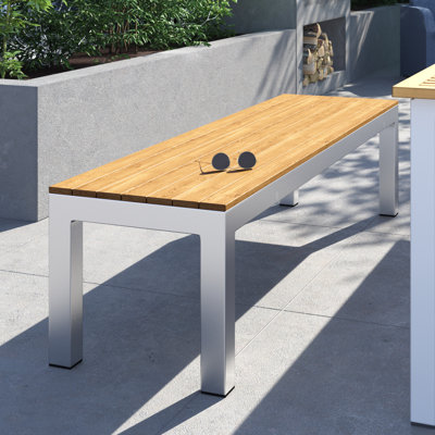 Vienna Backless Aluminum Picnic Bench by DecoScape