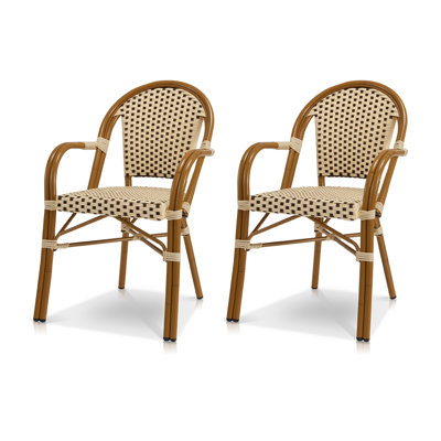 Paris Stacking Solid Wood Patio Dining Chair by DecoScape