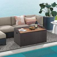 45 Gallon Outdoor Storage Bench With Zippered Liner by Spiritual Realm