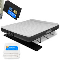 Serenelife Luxe Series EZ Bed - Air Mattress With Frame, Memory Foam Cover, Auto-Inflate Pump by SereneLife