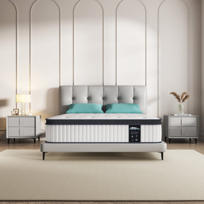 Medium Hybrid Mattress Heavier Coils for Durable Support - Pocket Innersprings for Motion Isolation - Pressure Relieving by Serweet