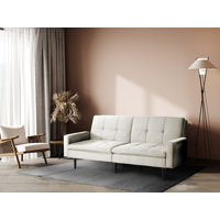 Sealy Kennedy Pillowtop Sofa Convertible with Solid Wood Legs in Espresso by Sealy