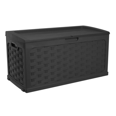 Starplast 88 Gallon Plastic Lockable Deck Box with Wheels