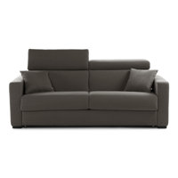 Bellinda 81" Genuine Italian Top Grain Leather Queen Sleeper Sofa Bed with Memory Foam Mattress and Ratcheting Adjustable Headrests by Casa Italia Furniture