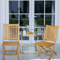 Coster Folding Teak Patio Dining Chair by Highland Dunes