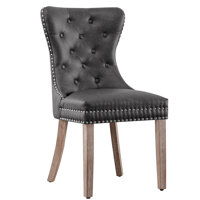 Seita Tufted Leather Upholstered Wing Back Parsons Chair by Red Barrel Studio