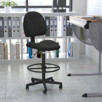 Commercial Adjustable Height Drafting Chair with Adjustable Foot Ring by Flash Furniture