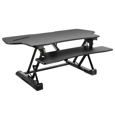 Mount-It! Height Adjustable Electric Standing Desk Converter, 48 in. Wide Sit Stand Desk w/ USB Port by Mount-it