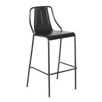 M-94571 Metal Outdoor Bar Stool Frosted Black by Taiga Furnishings