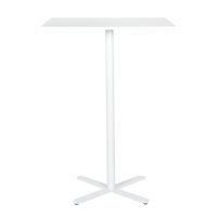 24" Square Metal Outdoor Dining Tablefrosted Black Coated Stand by Taiga Furnishings