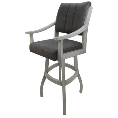 Adaly Extra Tall Swivel Wood Stool by Rosalind Wheeler