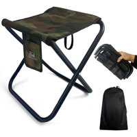 Upgraded Portable Folding Stool, 13 Inch Camping Stool For Adults Fishing Hiking Gardening And Beach With Carry Bag, Hold Up To 450Lbs[Camo] by ToccoLeggero