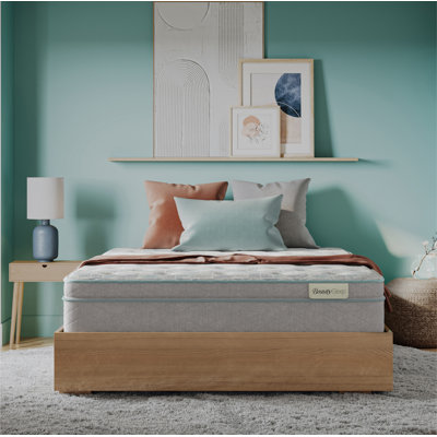 BeautySleep Slumberscape 14.25" Ultra Plush Pillow Top Mattress Set with Low Profile 6" Foundation by Beautyrest
