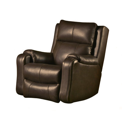 Contour Genuine Leather Swivel Rocker Recliner by Southern Motion