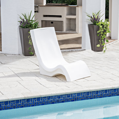 Step2 White Vero In-Water Pool Chair and Patio Lounger by Step2