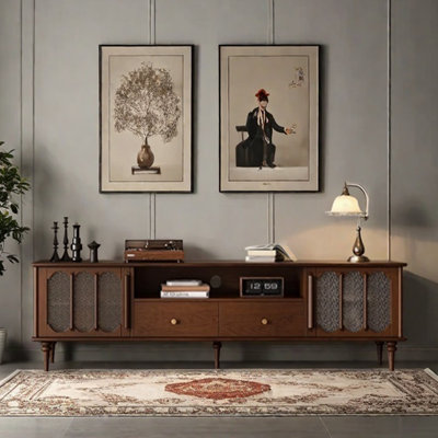 French retro design solid wood TV cabinet by Trentastic Trails