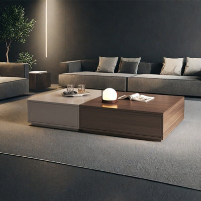 Light luxury square coffee table by Trentastic Trails