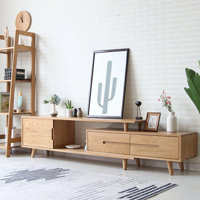 Stretchable White Oak TV Stand
